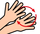 Symbol für gebärdende Hände